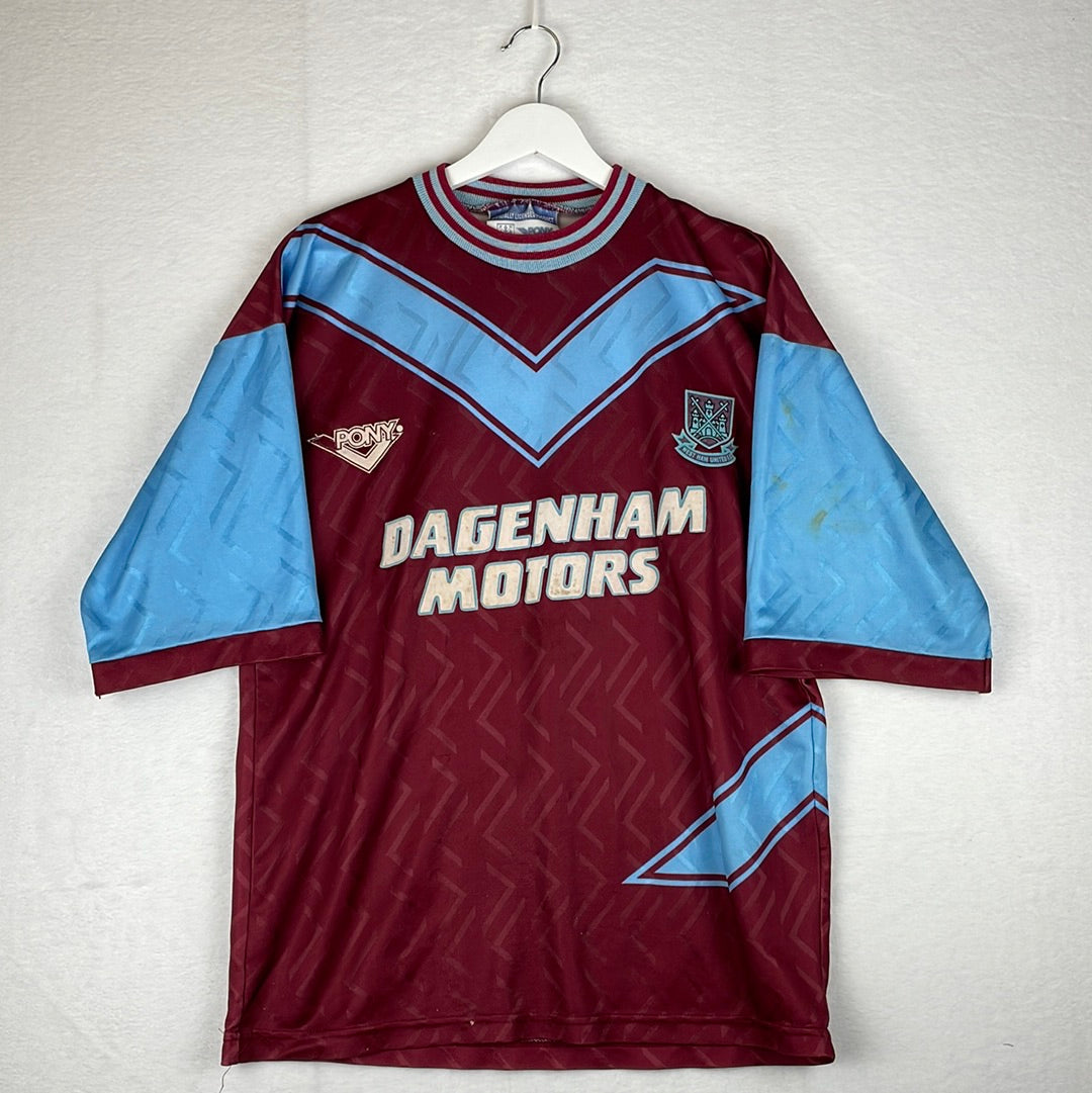 West Ham 1993/1994 Home Shirt - Vintage Pony Shirt