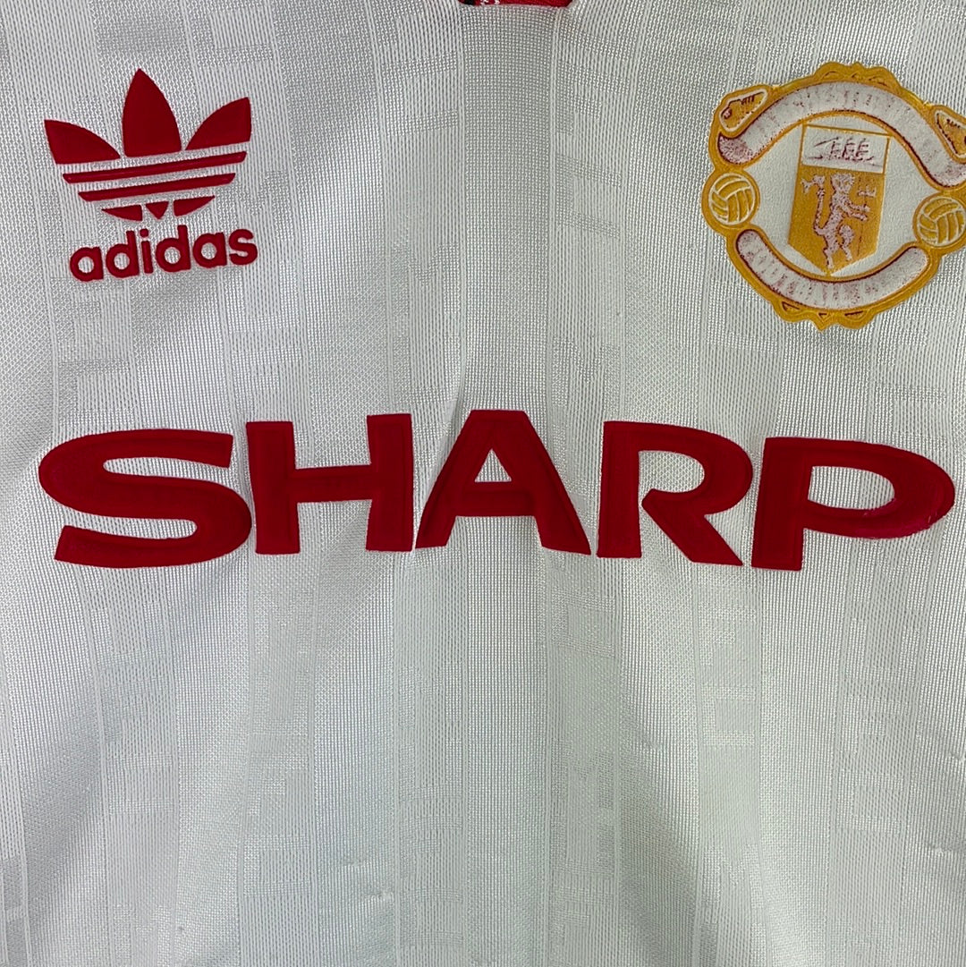 Manchester United 1988/1989 Away Shirt - Small Adult - Vintage United Shirt