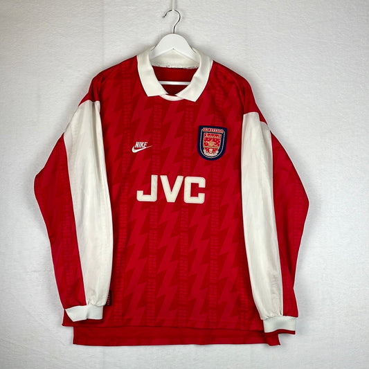 Arsenal 1994/1995 Home Shirt - Long Sleeve - Large Adult - Very Good Condition