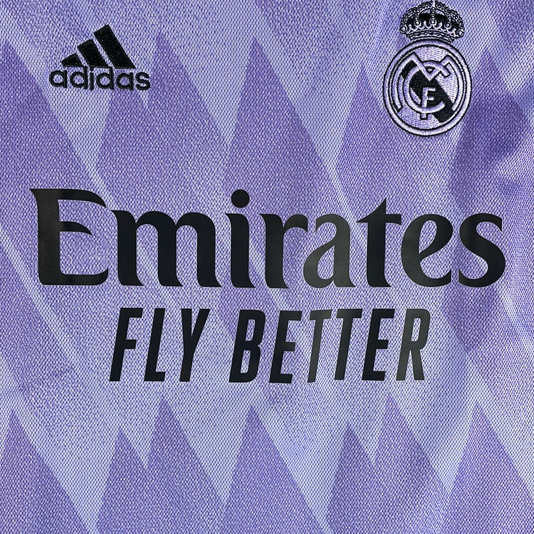 Real Madrid 2022/2023 Away Shirt - Age 9-10 - Rodrygo Print - Official Adidas Shirt