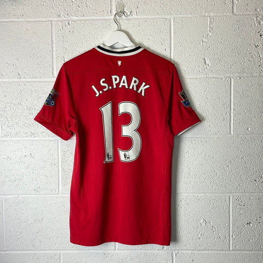 Manchester United 2014/2015 Home Shirt - Small - J S Park Print - Very Good - Nike 611031-624
