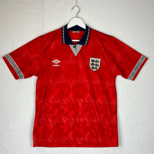England 1990 Away Shirt - Small Mens - Very Good Condition - Vintage England Shirt