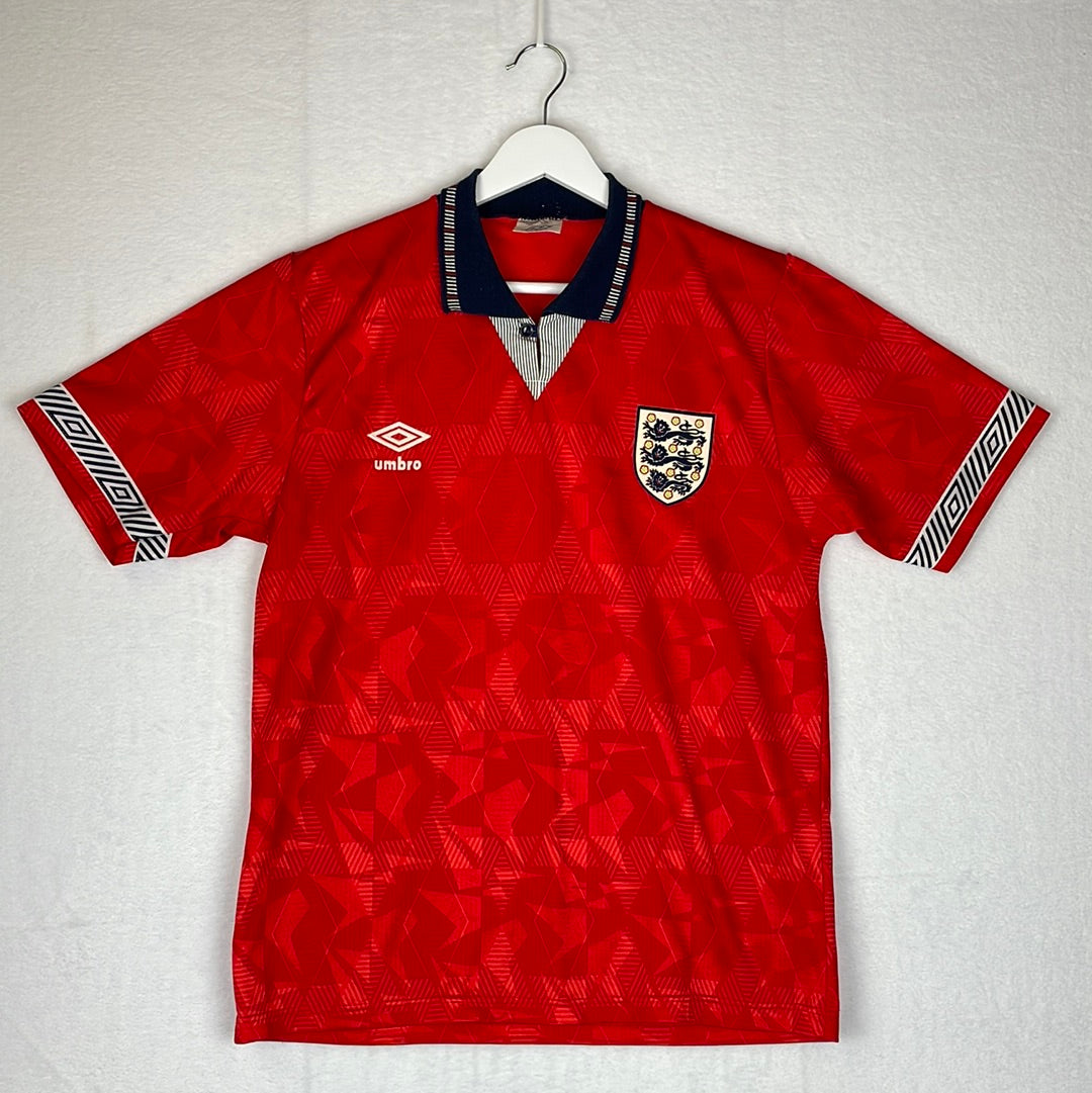 England 1990 Away Shirt Front